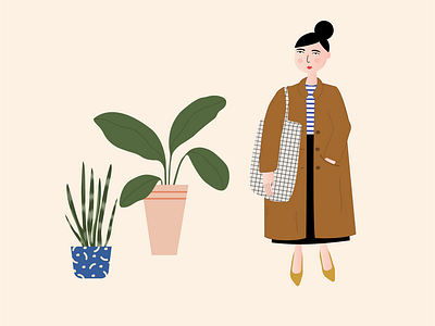 Girl & plants