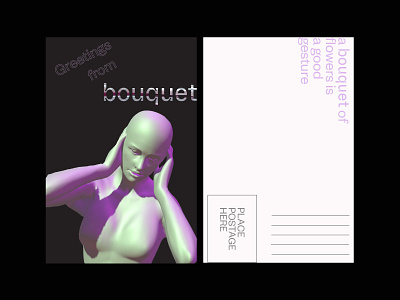 bouquet postcard 01 founders grotesk graphic design inktrap postcard typography whyte inktrap