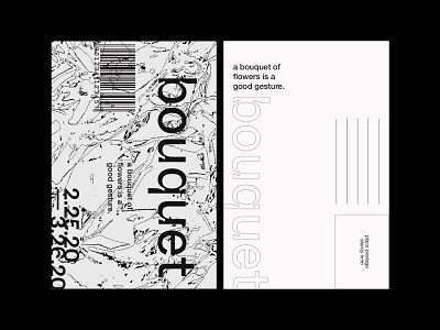 bouquet postcard 02 founders grotesk graphic design helvetica neue inktrap postcard typography whyte inktrap