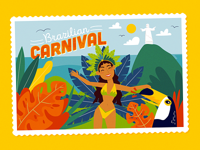 Brazilian carnival brasil brazilian carnaval color colorful dancer download flat holiday illustration vector woman