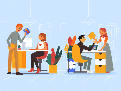 Business colleagues illustration