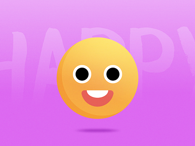 Happy colorful emoji gradation happy illustration
