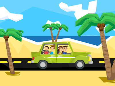 Family travel <3 beach car colorful familia travel