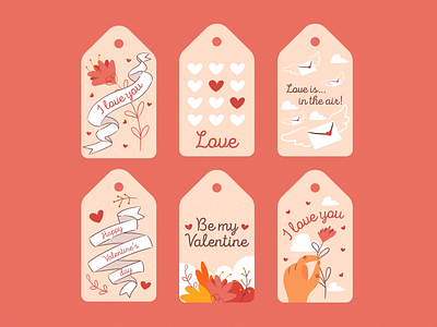Valentines day label collection 14 feb colorful design february flat heart illustration label love romance romantic valentines valentinesday vector