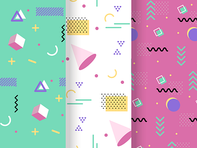 Colourful memphis pattern collection abstract collection color colorful download flat geometric memphis pattern vector