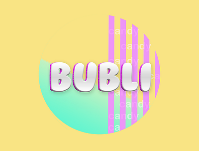 bubli candy candy color colorful design drawing dribbble life like logo photoshop pink typography