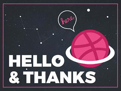 Hello Dribbble hello dribble thanks