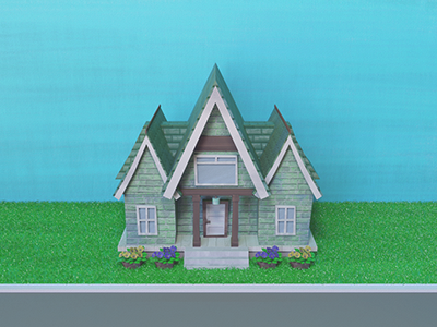 green house 3d asset game home house