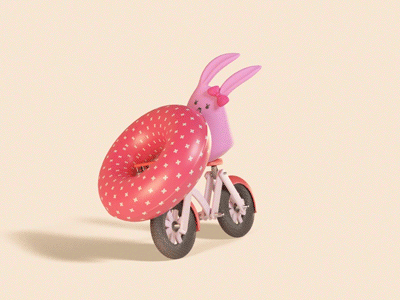 Cycling 3d cycling gif rabbit vray