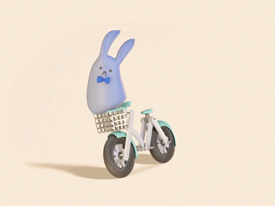 Riding 3d bike gif rabbit vray