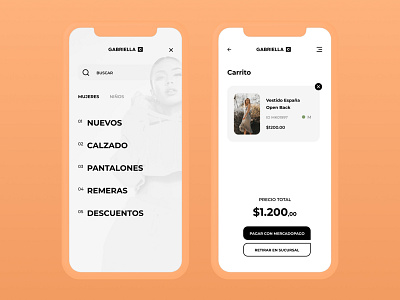 eCommerce App Design - Checkout & Menu app checkout ecommerce menu mobile menu online store store