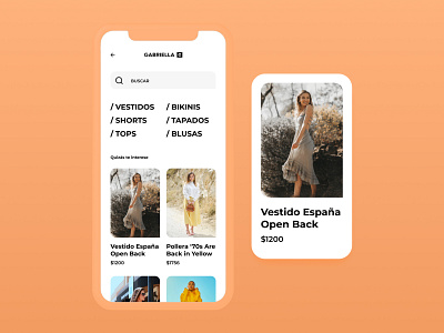 eCommerce App Design - Search categories & Cards