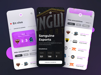 ESports App - Tracking Games & Competitions