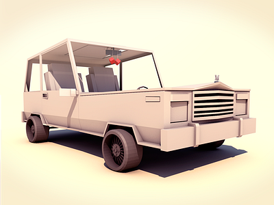 Lowpoly car 3d ambient occlusion ao c4d car cinema4d jeep lowpoly photoshop postproduction