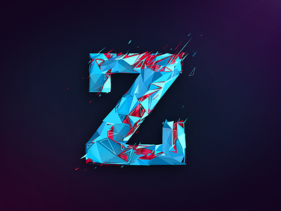 Z cinema4d low poly moek photoshop typography z