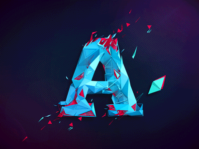 Letters Animation a z alphabet animation cinema4d low poly moek photoshop typography