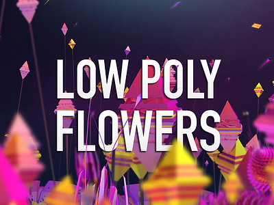 Low poly flowers cover 3d after effects cinema 4d compositing low poly moek postproduction