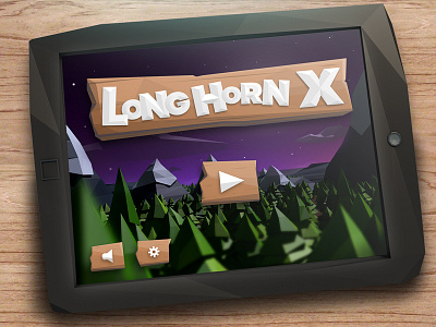 Low poly iPad mock-up buttons freebie game interface ipad low poly lowpoly mockup poly polygons ui