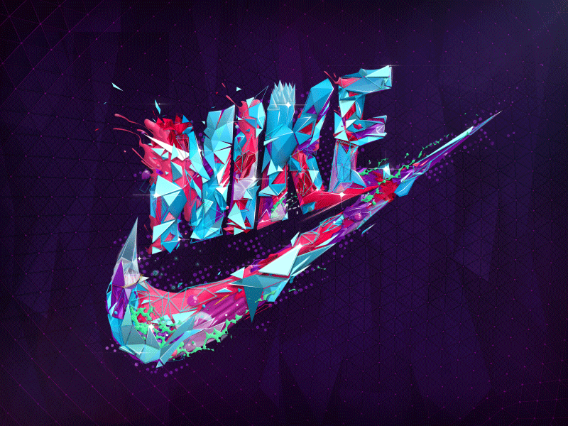 Nike aftereffects animation c4d cinema4d logo lowpoly moek nike photoshop polygonal