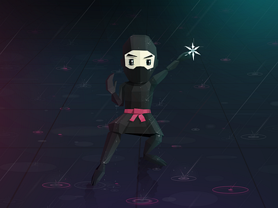 Ninja boy antonmoek boy character character design cute moek ninja photoshop polygonal rain vector graphic