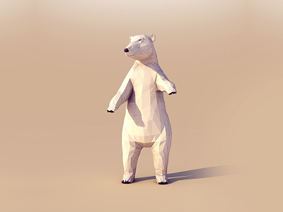Polar Bear animal bear c4d cinema4d game illustration low poly lowpoly nature polar polygonal