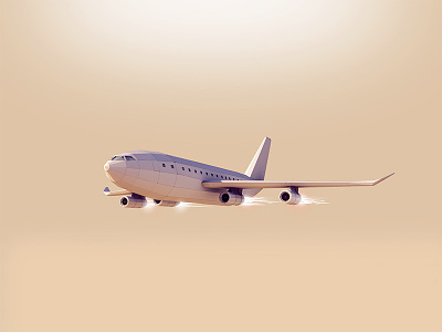 Airbus airbus airplane c4d cinema4d illustration jet low poly lowpoly plane polygonal