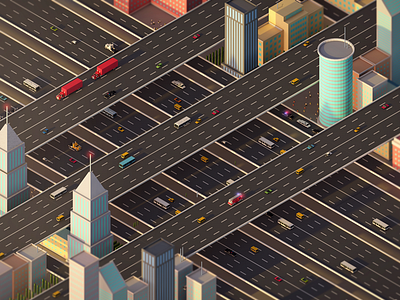 Low Poly city fragment 5