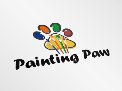 Painting Paw Logo animal art branding color colorful design dog draw drawing footprint graphic icon illustration ink logo painting paw pet puppy vector