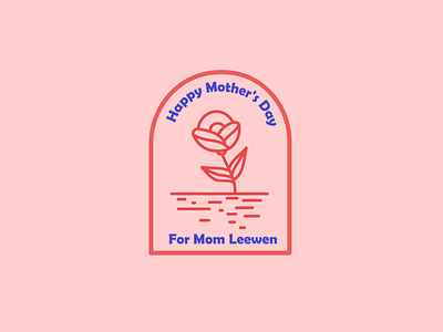 happy mother’s day color festival icon illustration mother pink