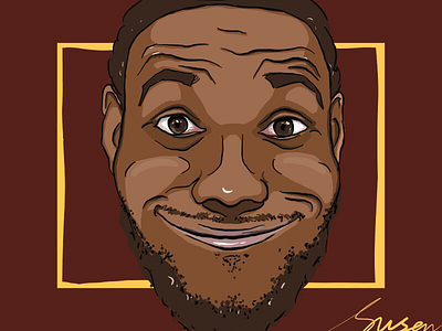 James is coming to Lakers！ basketball illustration ipad james nba portrait