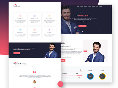 Folium | Responsive Personal Template design flat illustration landing page psd template responsive webdesign ui ux web agency web design