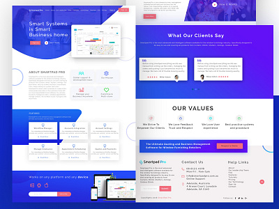 Smartpro | Software Landing page flat landing page psd template responsive webdesign software landing page software webdesign ui ux web design website