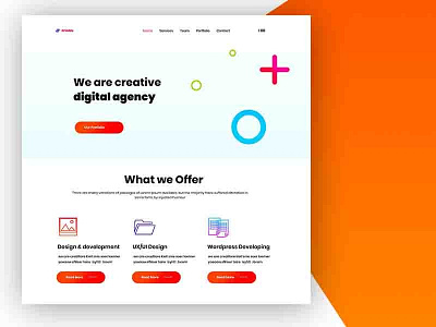 Digital Agency design landing page psd template ui ux web web agency web design website