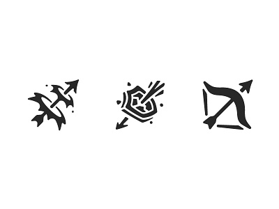 Archer Abilities icons archer arrow bow game graphic design icon logo role-playing game rpg ui