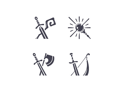 Weapon RPG icons axe bow classes dnd game icon knight magic role-playing game rpg staff sword ui wand weapon
