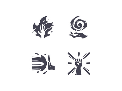 Magic hand RPG icons