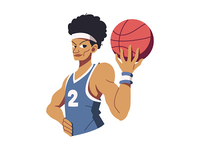 Basketball Character athlete basketball character illustration man playing sport