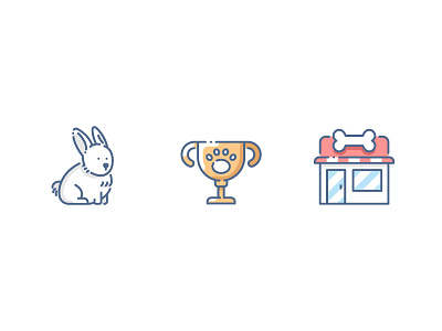 Pet Shop dog icon icons illustration pet rabbit shop trophy