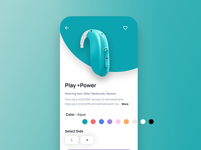 Well Form iOS App graphic design hearing aid ui