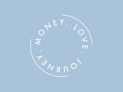 Money. Love. Journey. graphic design identity blue design brand logo