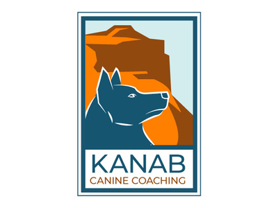 Kanab canine coaching dog drawing minimal pet retro retro badge