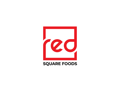 Red geometric logoground minimal red