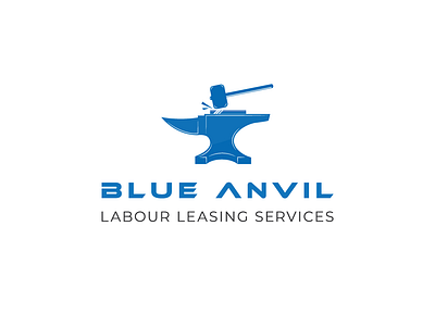 Blue Anvi anvil blue branding design digital digital illustration drawing illustrator logo minimal modern vector