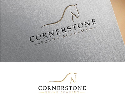 Corner Stone animal branding design digital digital illustration drawing equine horse illustration illustrator logo minimal vector