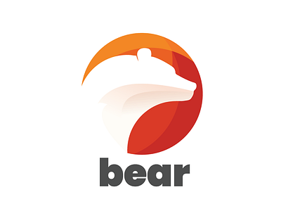 Bear illustration logo design minimal