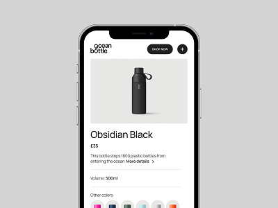 Ocean Bottle Product Page Adaptive