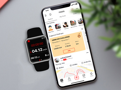 Health Related app for Cyclist app cycling cyclists design health ui ux watch