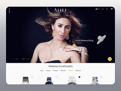 E-commerce platform for a brand that sells jewelry.