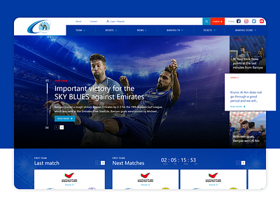 Sports Club - Landing Page concept