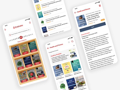 Bookshelf and Book Details Concept bookshelf creative design shelf ui ux